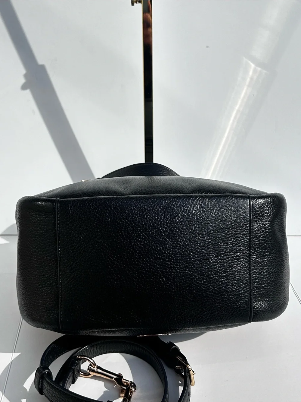 COACH C9190 Jules Hobo In Black Pebble Leather Classic Shoulder Bag Handbag